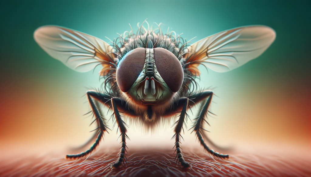 A close-up realistic image of a fly