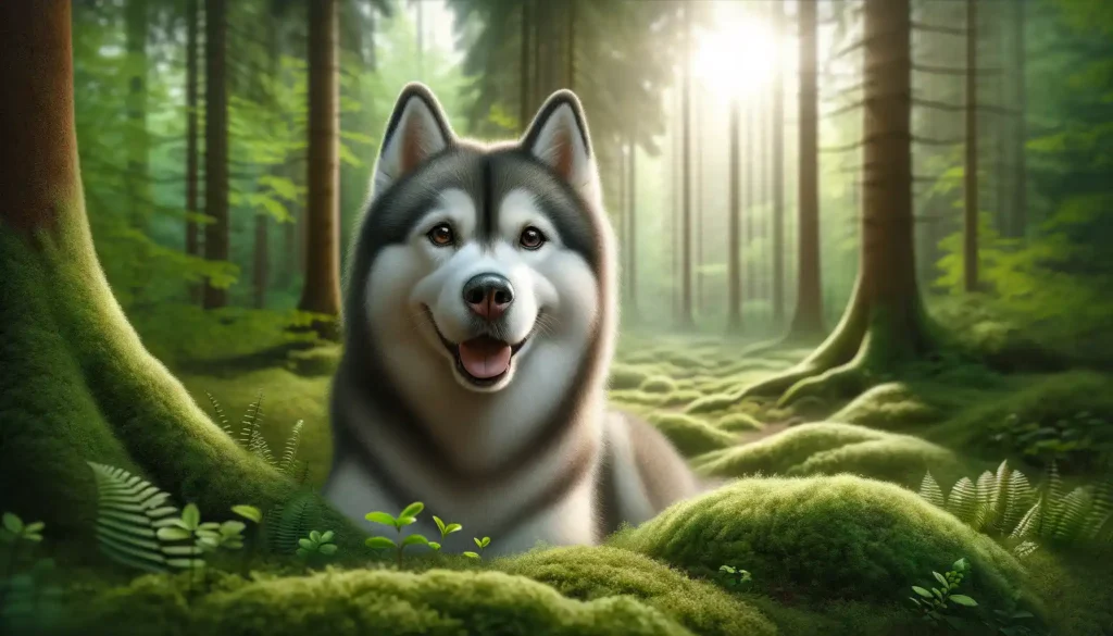 Image of a Siberian Husky in a natural setting, ideal.